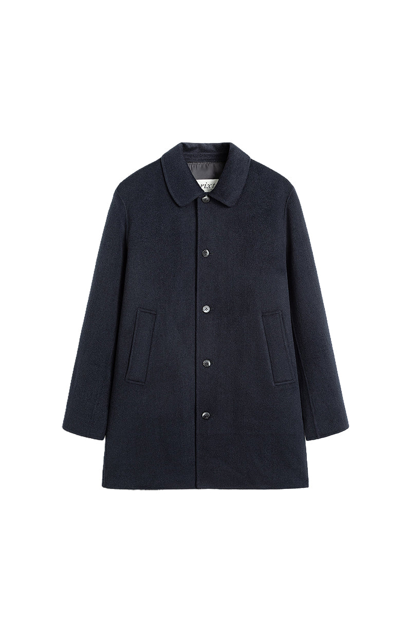 Wool T-Coat - Midnight Blue