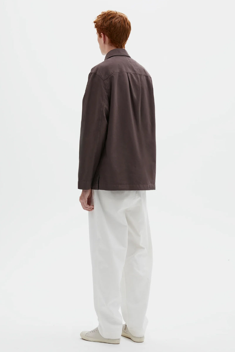MHL. Long Sleeve Half Zip Pull On Shirt - Earth