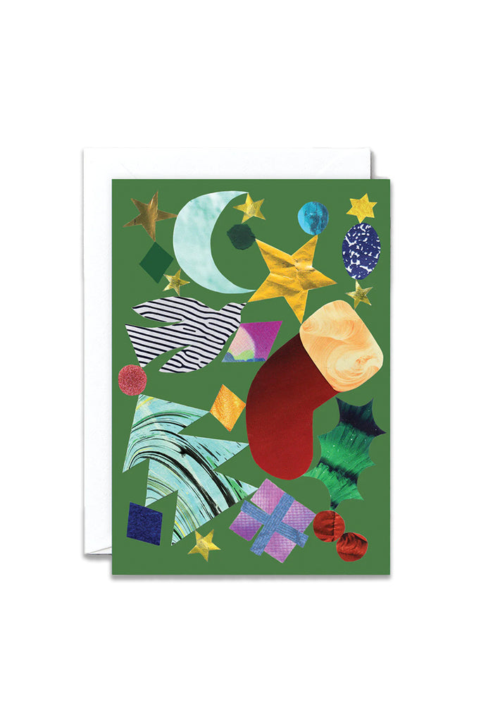 Abstract Christmas by Saskia Pomeroy - Greeting Card