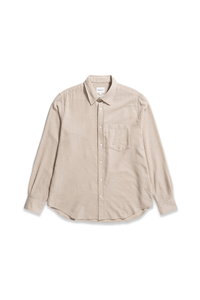 Algot Relaxed Wool Shirt - Ecru