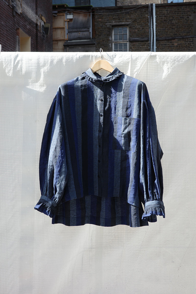 Oversize Maud - Dark Navy Multi Stripe