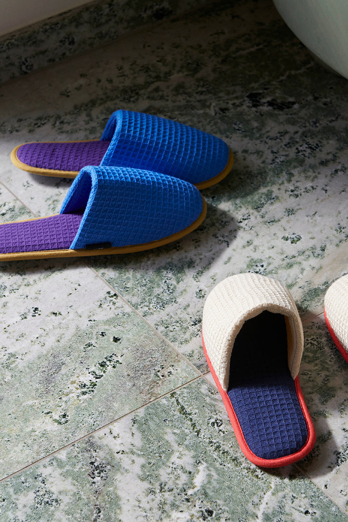 Waffle Slippers - Blue Multi