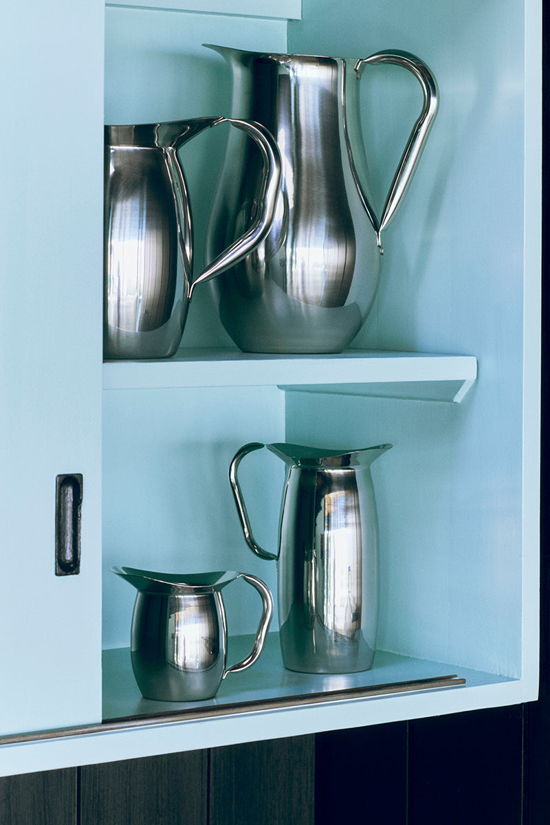 Indian Steel Pitcher Tall - Stainless Steel