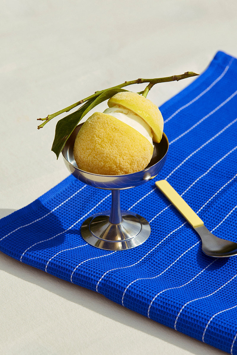 Canteen Tea Towel - Blue Pinstripe