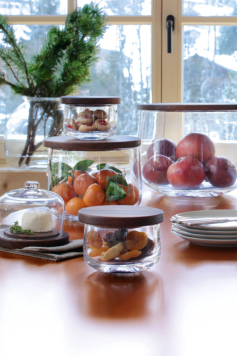 City Bowl & Walnut Lid (13cm)