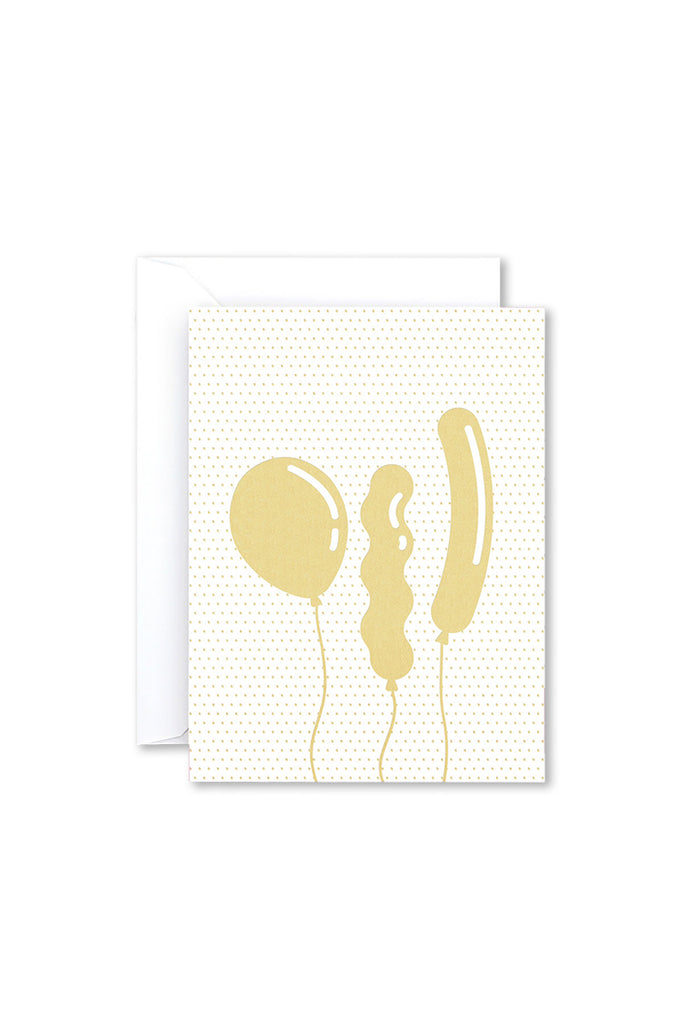 Balloons Gold - Mini Greeting Card