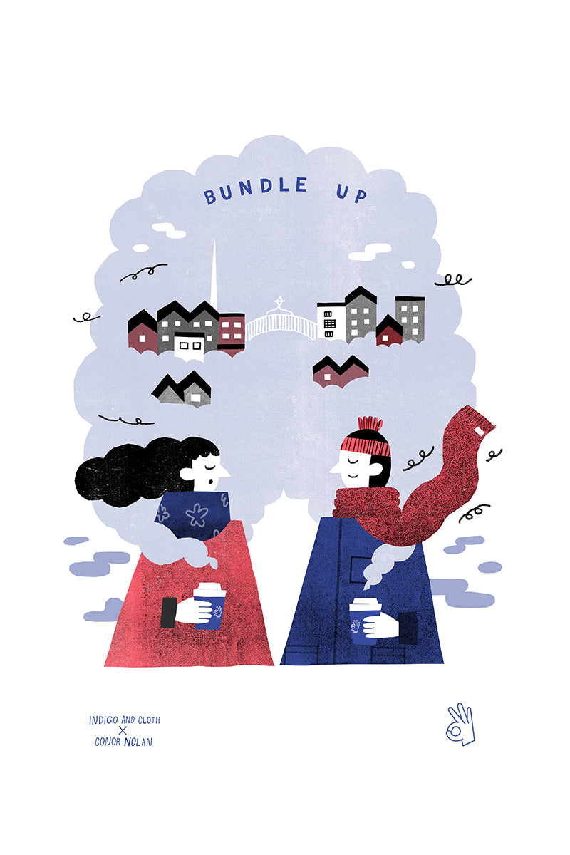 Indigo & Cloth x Conor Nolan - Bundle Up Print (A3)