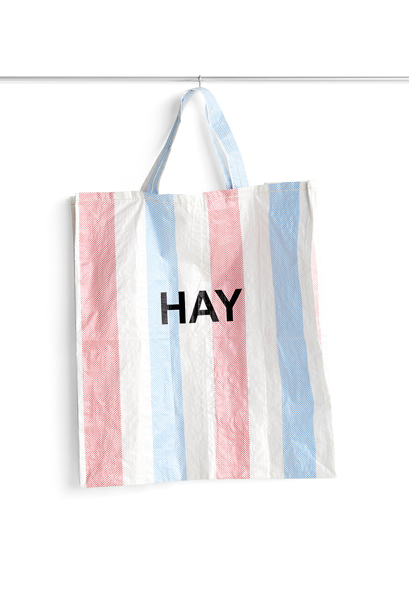Recycled Candy Stripe Bag XL - Blue, Red and White