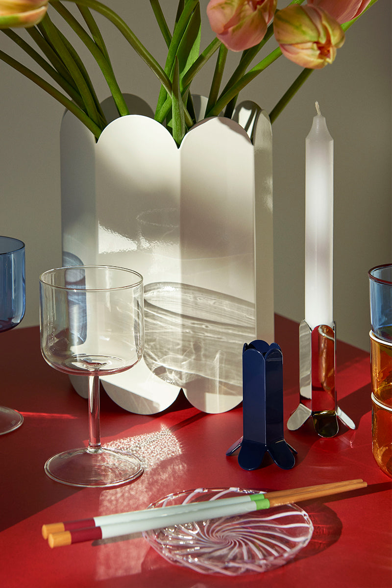 Arcs Candleholder S - Cobalt Blue