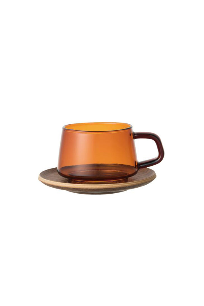 Sepia Mug & Saucer - Amber (270ml)