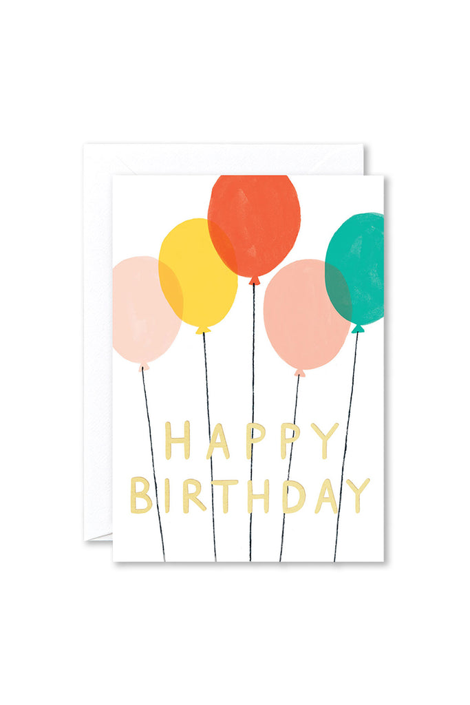 Happy Birthday by Charlotte Trounce Baloons - Greeting Card