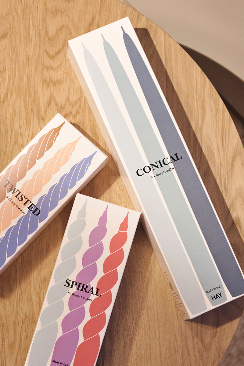 Candle Conical (Set of 6) - Peach Caramel Mint